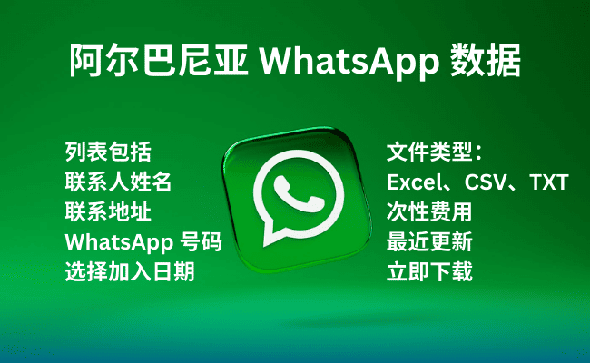 阿尔巴尼亚 WhatsApp 数据