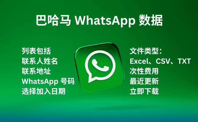 巴哈马 WhatsApp 数据