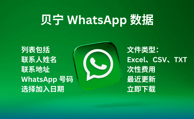 贝宁 WhatsApp 数据