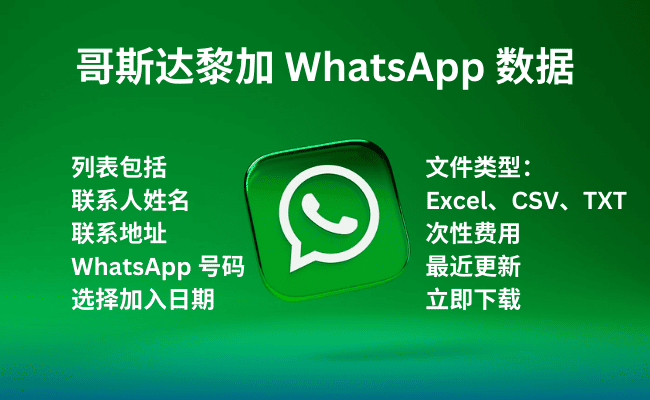 哥斯达黎加 WhatsApp 数据