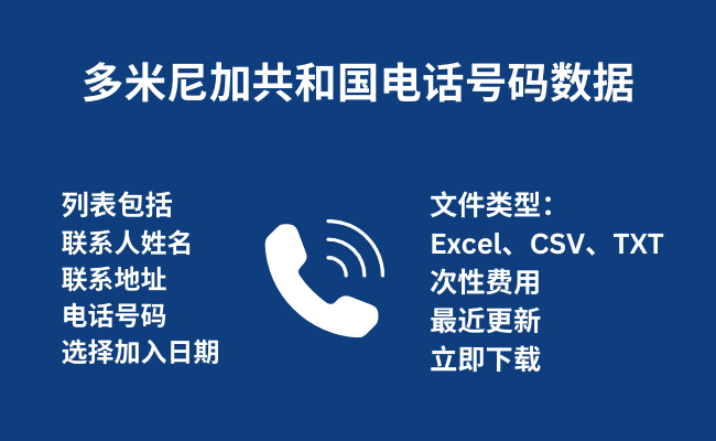 多米尼加共和国电话号码数据