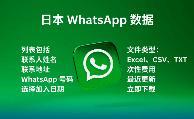 日本 WhatsApp 数据