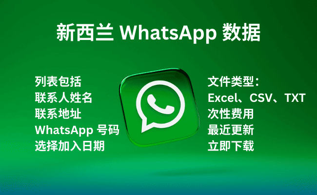 新西兰 WhatsApp 数据