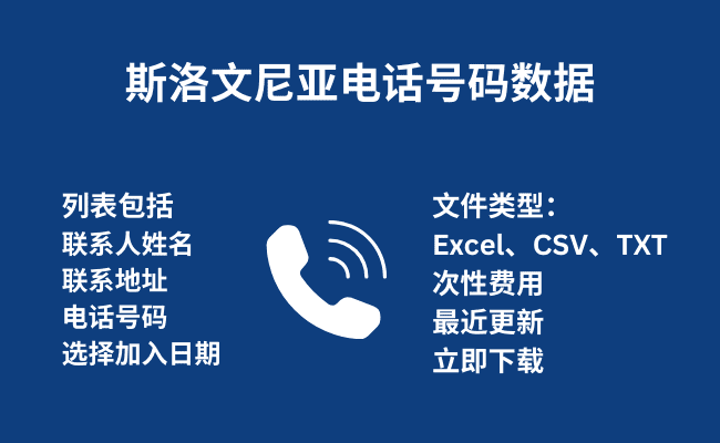 斯洛文尼亚电话号码数据